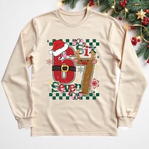 67 Christmas T-shirt Women or Men Any Size S M L XL XXL Tan or any color